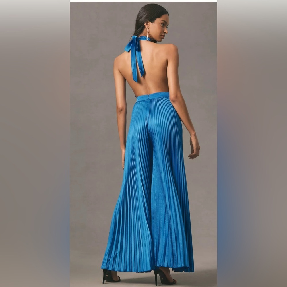 NWT L'IDÉE Cinema Low-Back Jumpsuit in Regal Blue *Flaw* - Picture 2 of 9